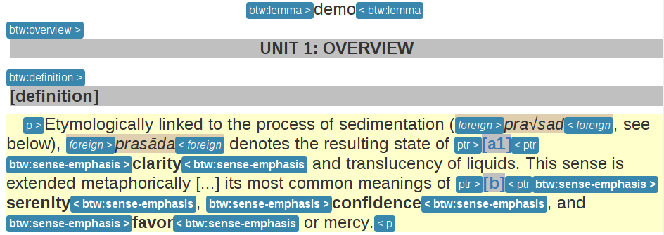 A document shown at increased label visibility. Every single element gets labels.